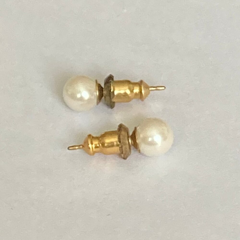 NWT Faux Pearl Bead Earrings, Costume Jewelry
